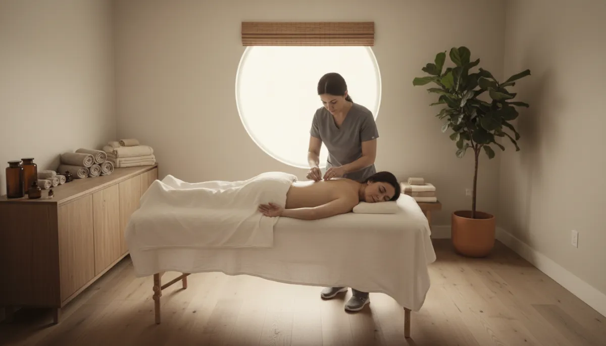 Professional acupuncture session in a concierge primary care clinic Professional acupuncture session in a concierge primary care clinic