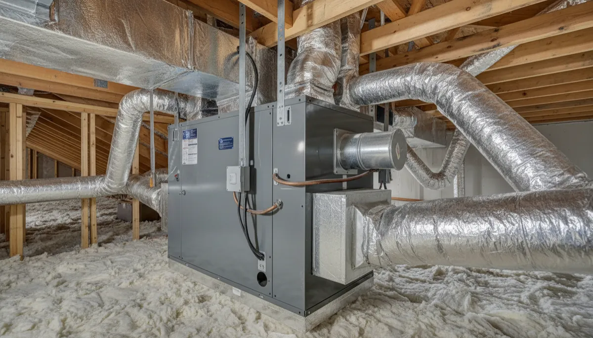 Variable-speed indoor air handler connected to ductwork in a Florida home