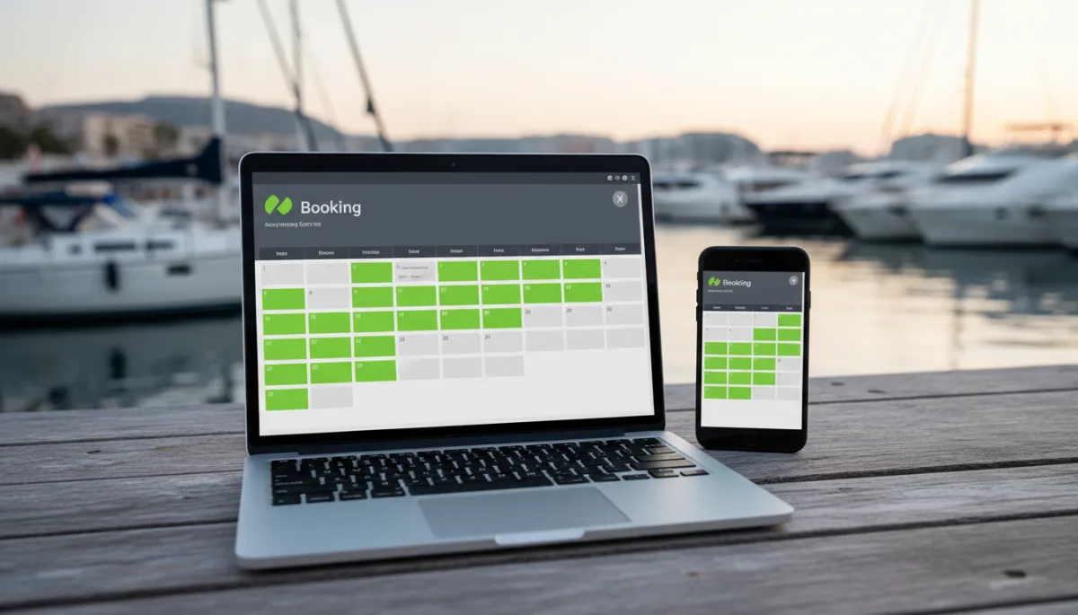 Online charter booking calendar showing available fishing trips Online charter booking calendar showing available fishing trips