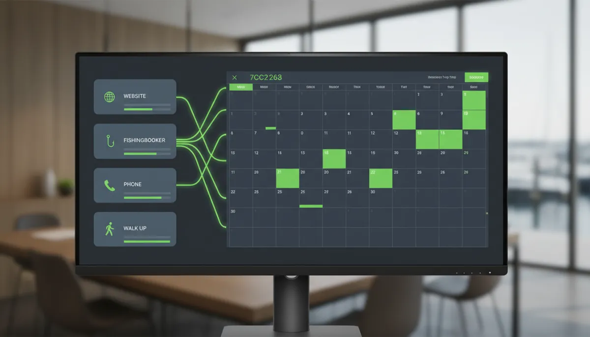 Unified fleet dashboard showing bookings from multiple channels in one calendar Unified fleet dashboard showing bookings from multiple channels in one calendar