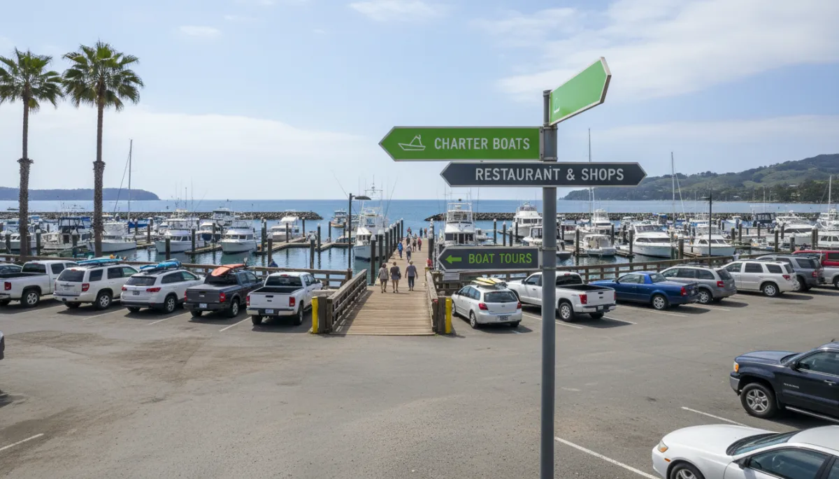 Marina meeting location with clear directions to the charter boat Marina meeting location with clear directions to the charter boat