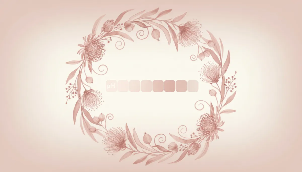 Soft watercolour botanical illustration symbolising delicate intimate pH balance