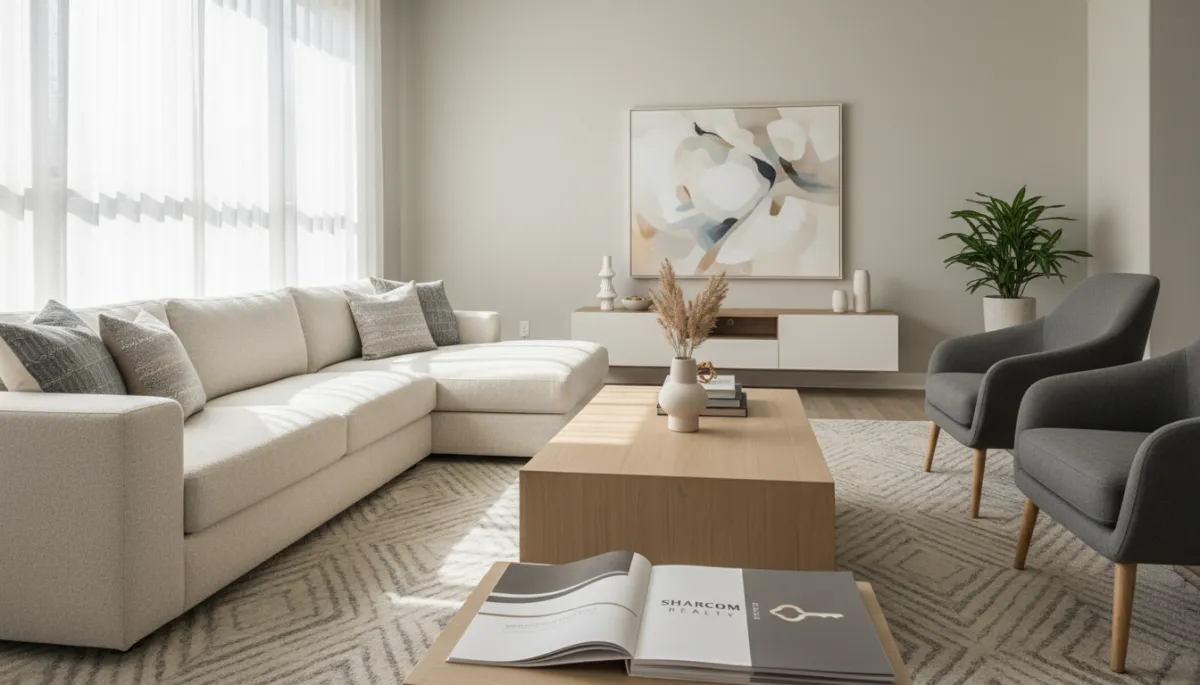 Professionally staged Houston living room prepared for a home sale Professionally staged Houston living room prepared for a home sale