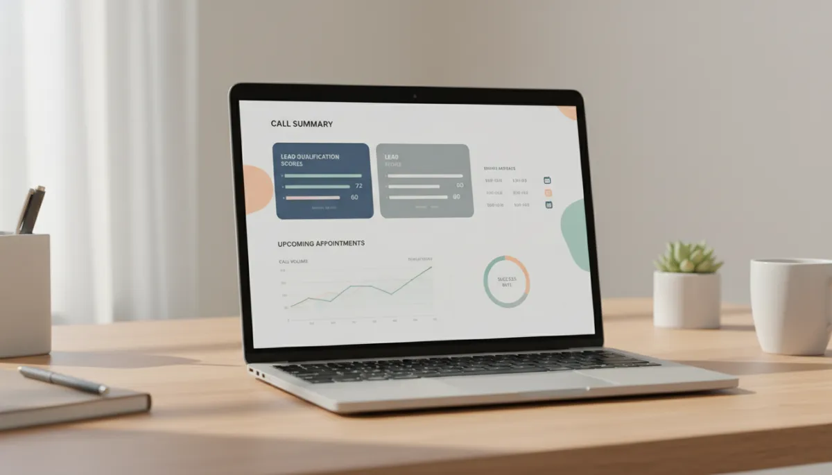 Dashboard summarizing Voice AI lead scores and booked appointments