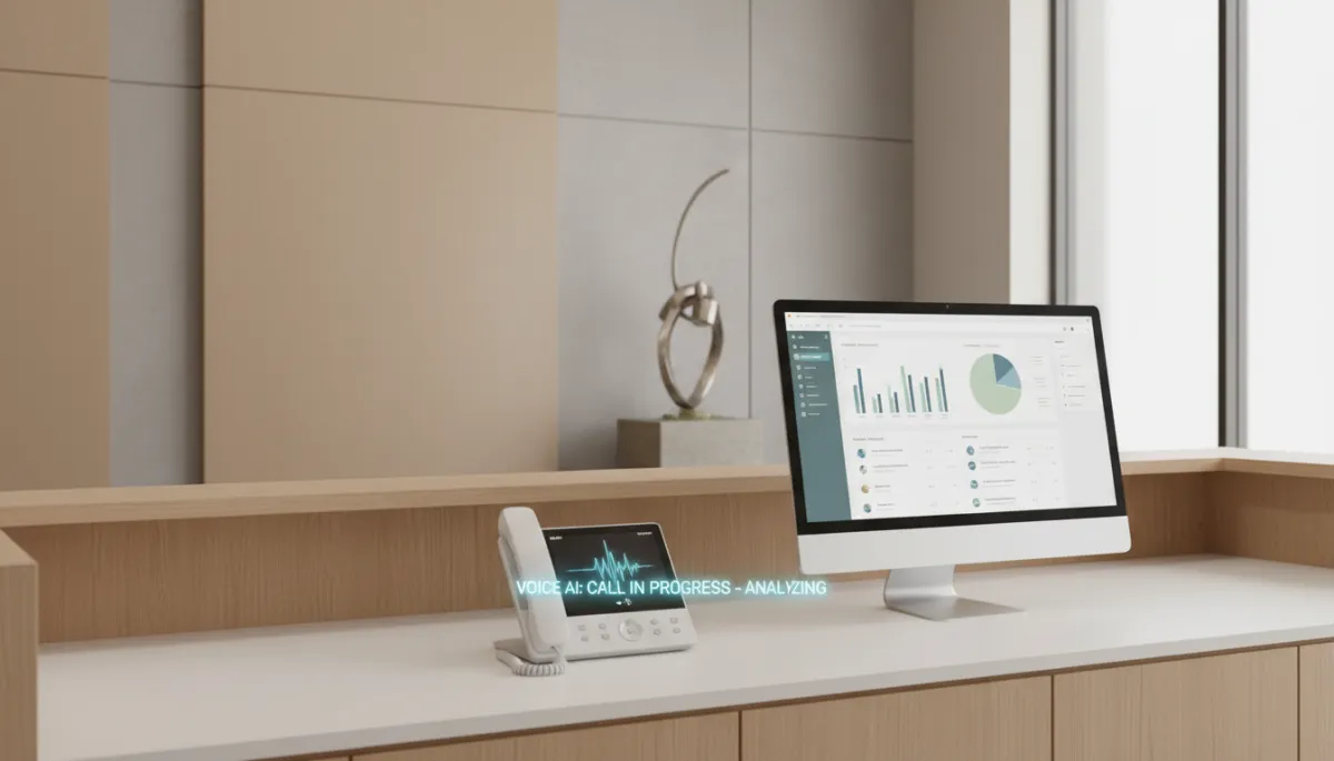 Voice AI handling an incoming customer call while CRM updates automatically