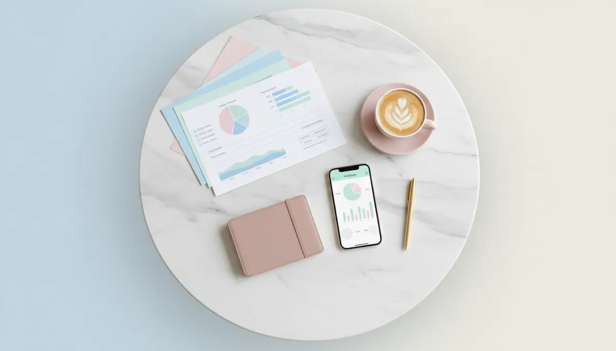 Organized financial documents and digital budgeting tools on an elegant table Organized financial documents and digital budgeting tools on an elegant table