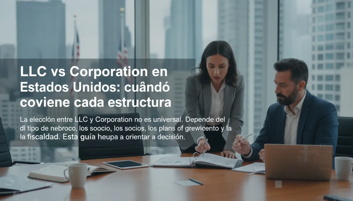 LLC vs Corporation en Estados Unidos: cuándo conviene cada estructura
