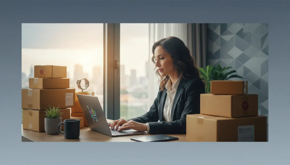 Empresario español gestionando e-commerce y ventas online en Estados Unidos