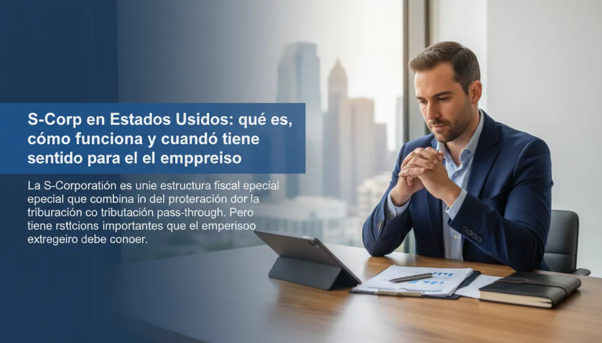 S-Corp en Estados Unidos: qué es, cómo funciona y cuándo tiene sentido para el empresario