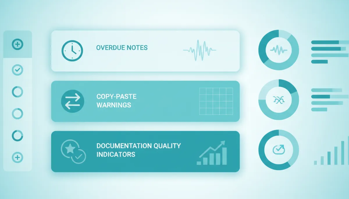 EHR dashboard highlighting documentation risks and overdue notes EHR dashboard highlighting documentation risks and overdue notes