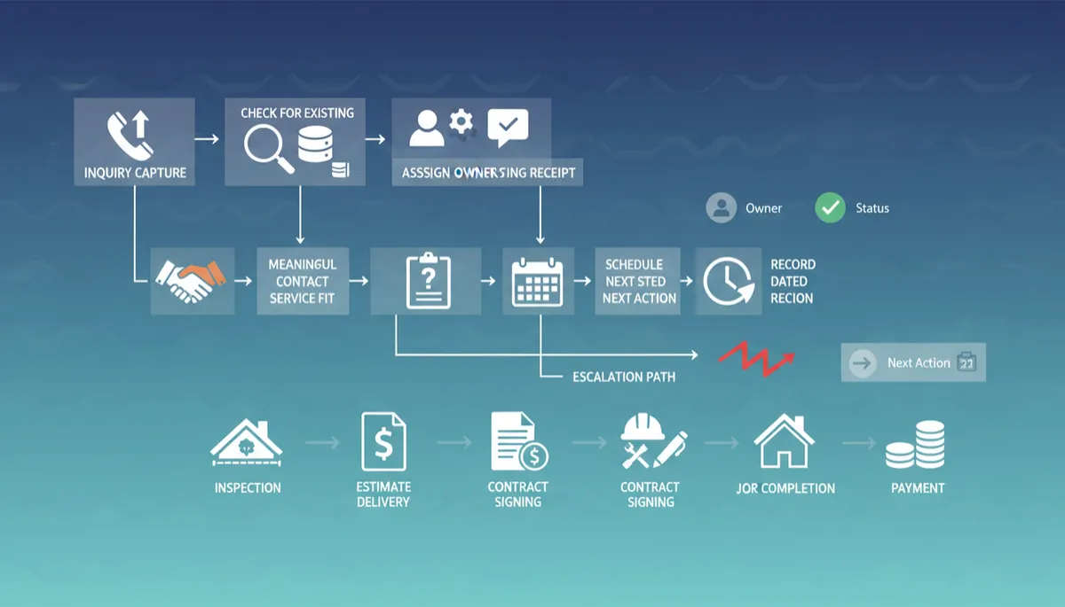 Roofing CRM Workflow: What Happens After a Lead Arrives?