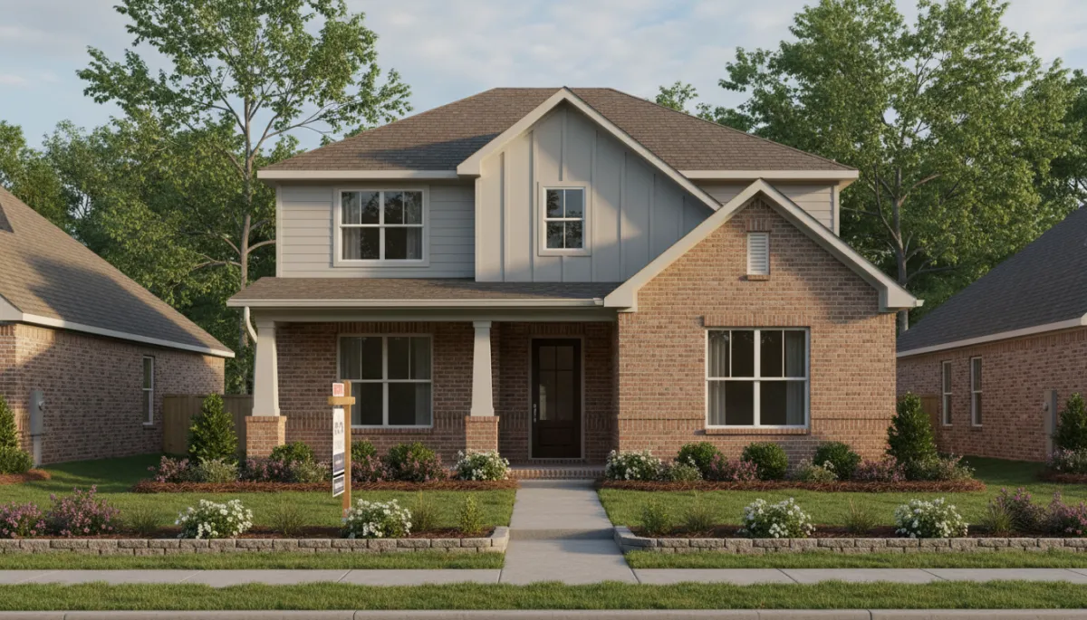 A newly built single-family home in a Triad neighborhood
