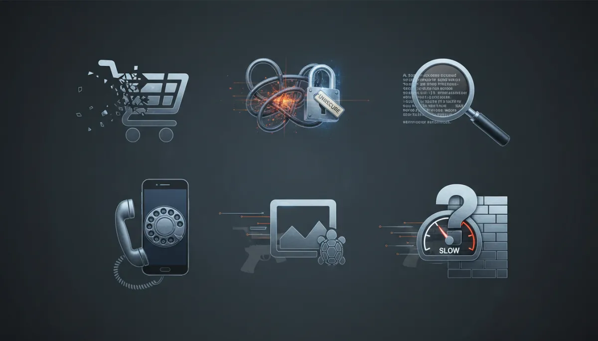 Tablet showing a clear and organized firearms store website with key details visible
