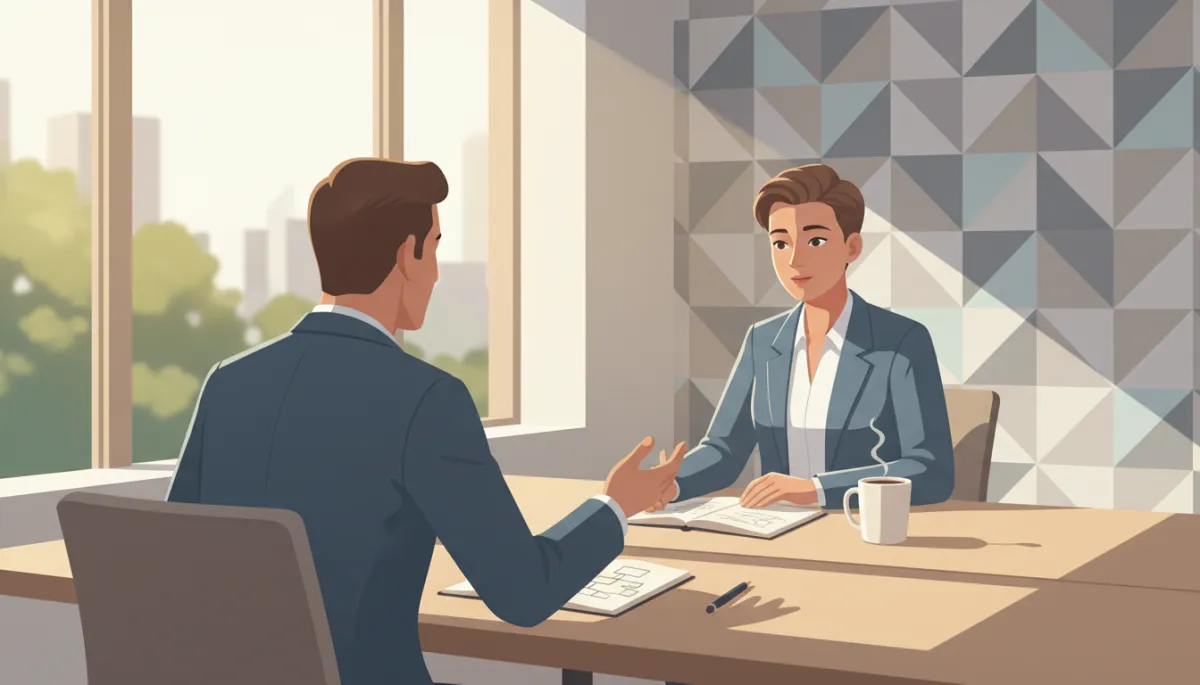 Leader in a coaching conversation — building listening and presence skills