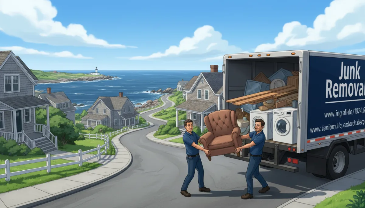 Please add a 4th illustration image to this post using the Illustration Image creator. Place it in a relevant section. The image should be relevant to junk removal in Nahant, MA.. Context: This is for a blog post about "Junk Removal in Nahant, MA: Fast Cleanup for Renovation &amp; Cleanouts". Style: Professional quality, photorealistic, high resolution