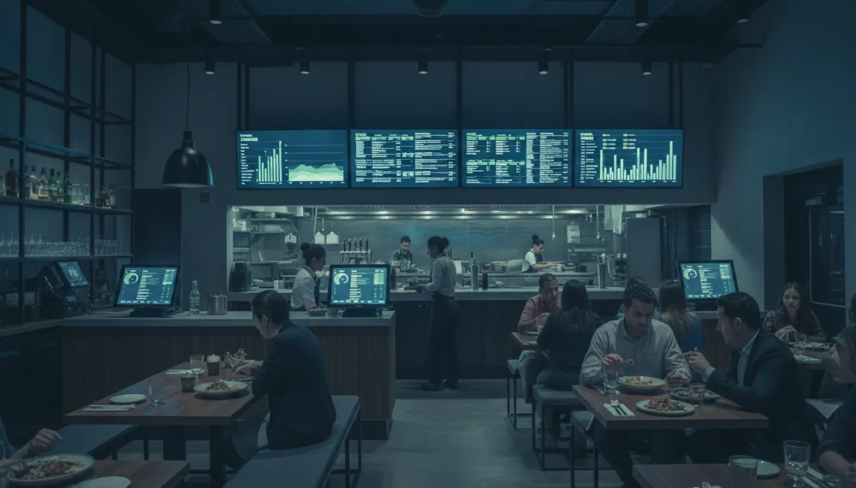 Restaurante moderno en Guadalajara con sistemas digitales e indicadores en tiempo real