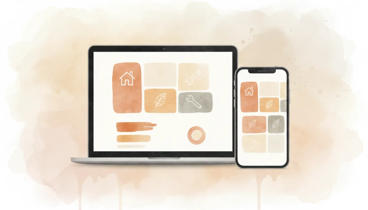 Modern local service business website with clear sections and bold typography