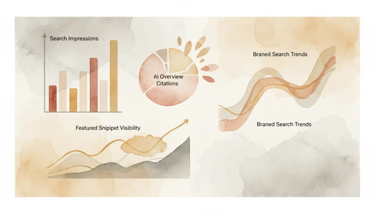 Analytics dashboard showing zero-click search visibility and AI citations for a business