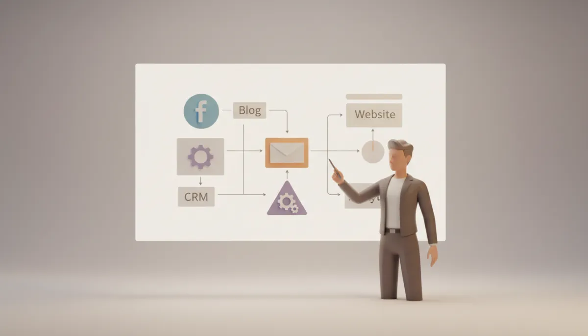 Marketer designing an integrated engagement and content ecosystem