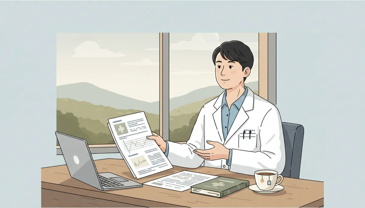 Doctor reviewing a patient’s medical status and contraindications