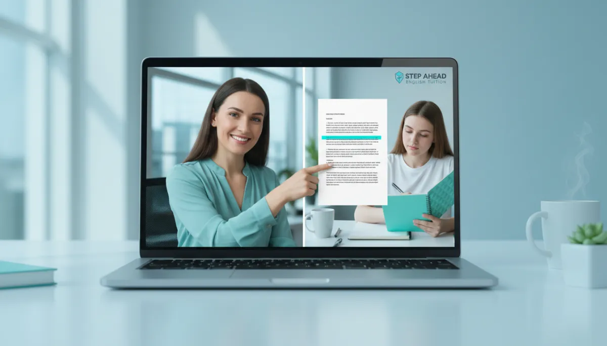 Online English tuition session focusing on improving essay analysis Online English tuition session focusing on improving essay analysis