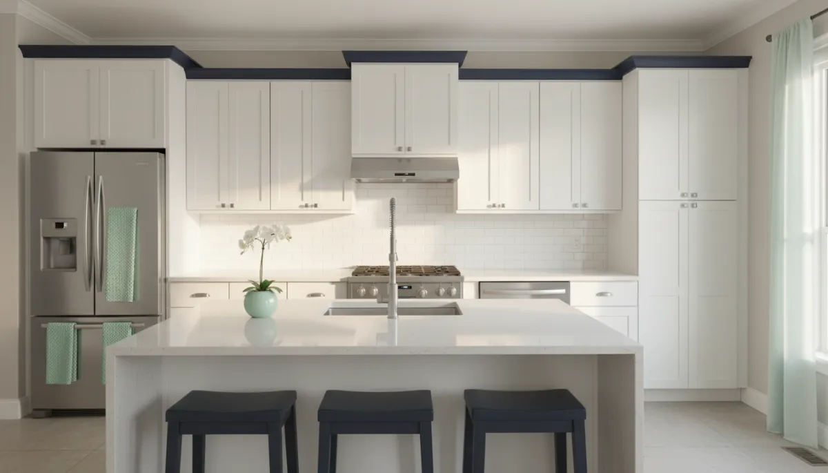 Modern kitchen in Surrey home looking spotless after a professional deep clean