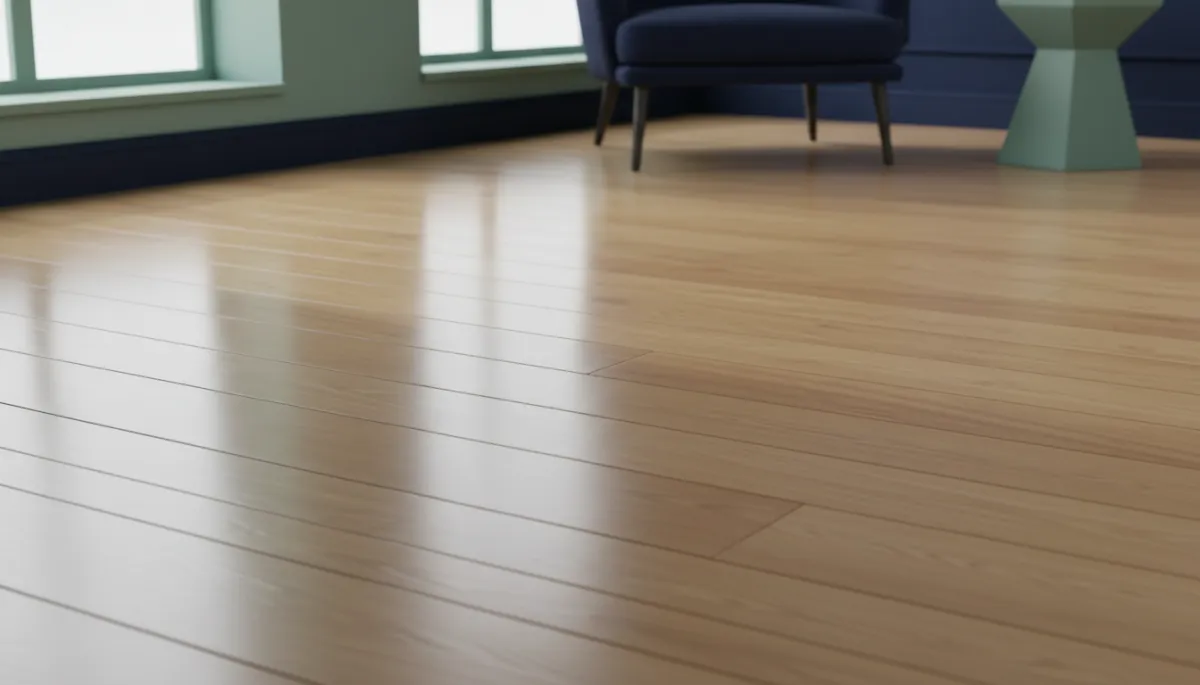 Spotless finished hardwood floor in a newly built home