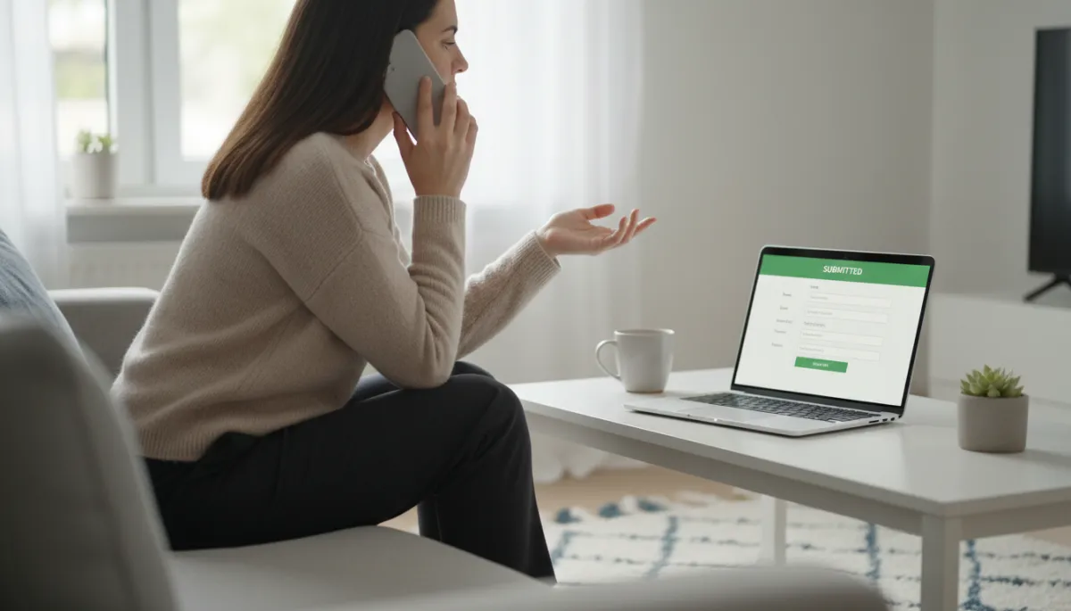 Customer answering a timely follow-up call after submitting an online quote request