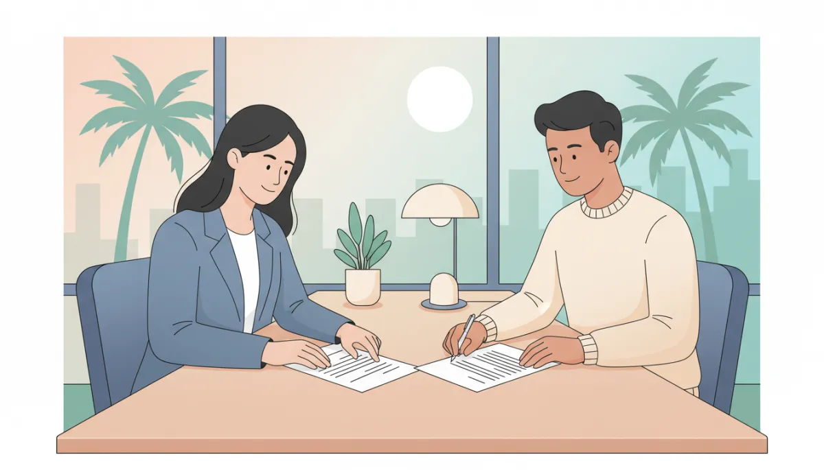 Mobile notary meeting with a Central Florida business owner to notarize documents Mobile notary meeting with a Central Florida business owner to notarize documents
