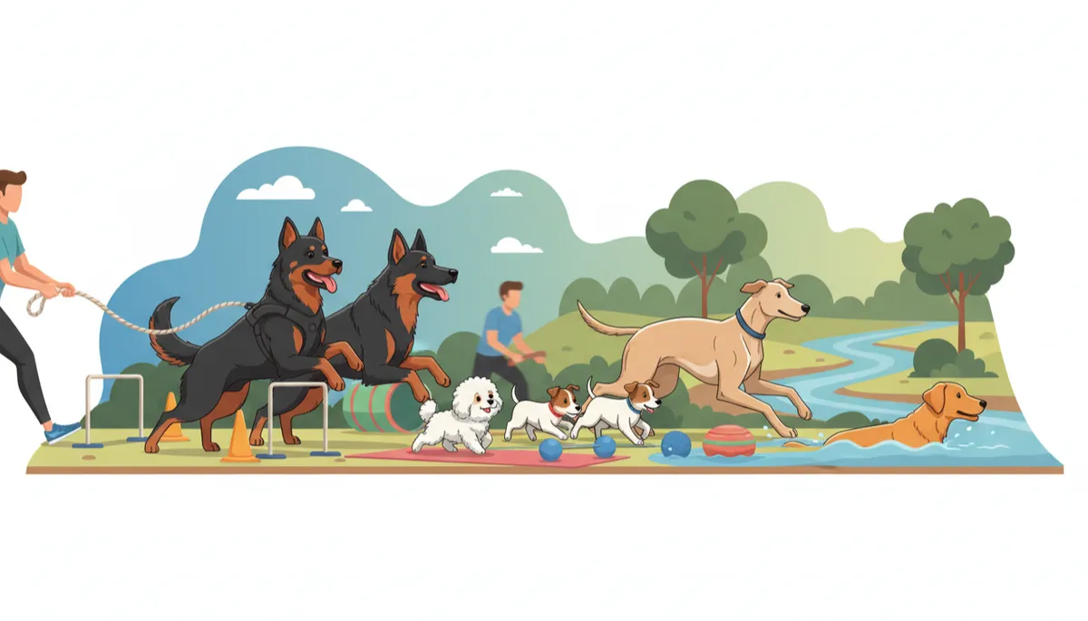 Owner planning a varied weekly workout routine for their dog
