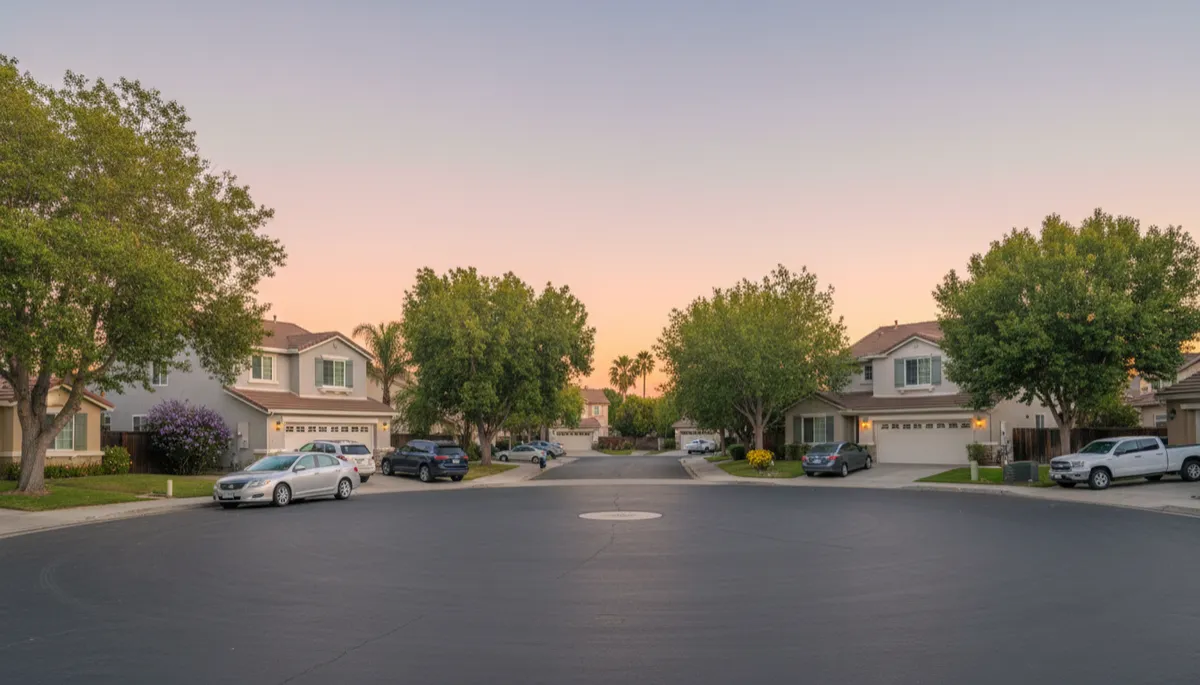Suburban Chula Vista street with single-family homes and trees