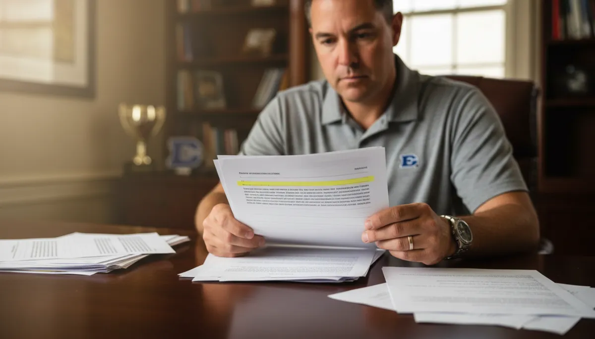College coach sorting through generic and personalized recruiting messages