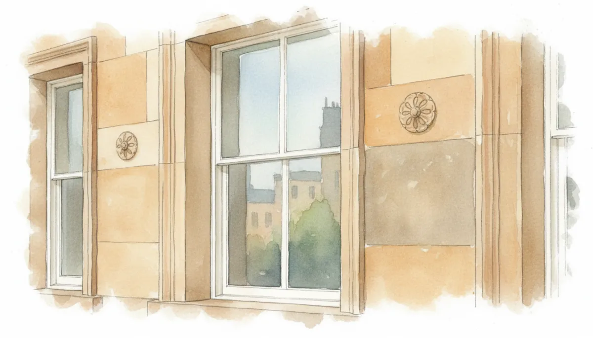 Traditional style double glazed sash and case windows in a Glasgow sandstone tenement