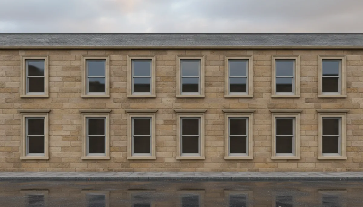 Professional photo of Glasgow tenement with new double glazed sash and case windows