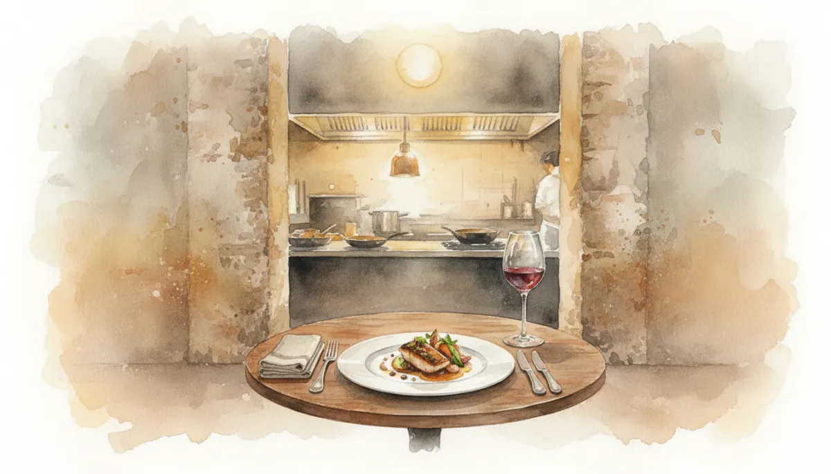 Verfijnde tafelopstelling voor één persoon bij Sal the Kitchen in Pietermaai