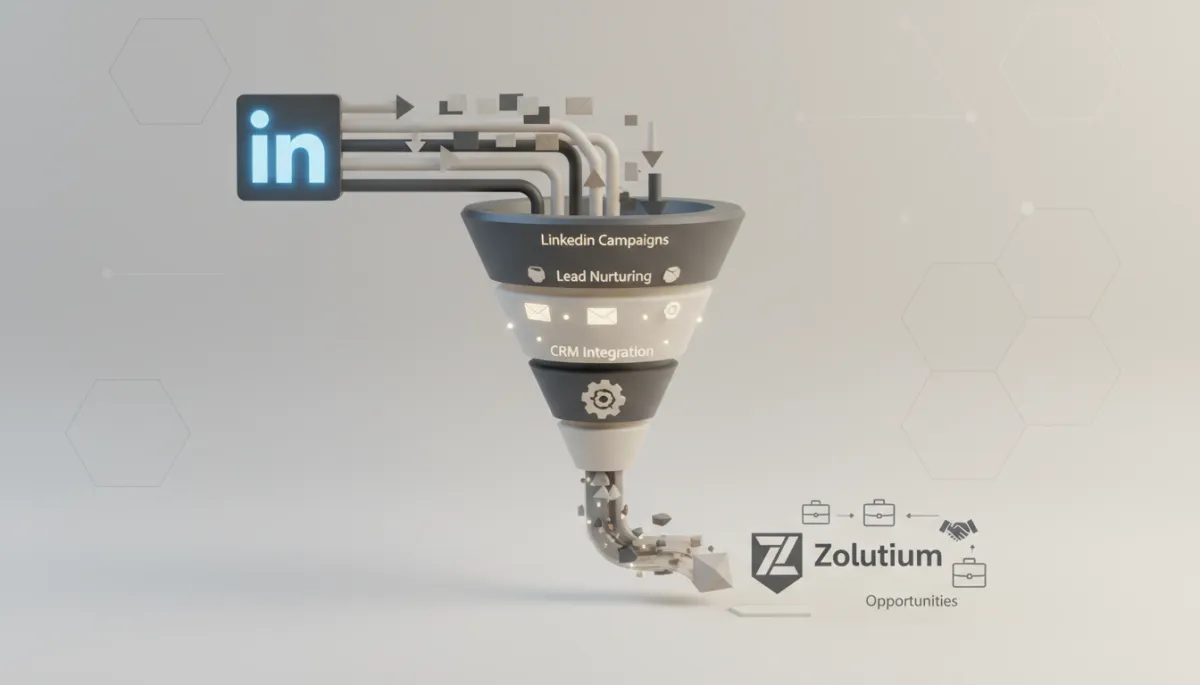 Embudo B2B automatizado desde campañas de LinkedIn hasta oportunidades en Zolutium Embudo B2B automatizado desde campañas de LinkedIn hasta oportunidades en Zolutium