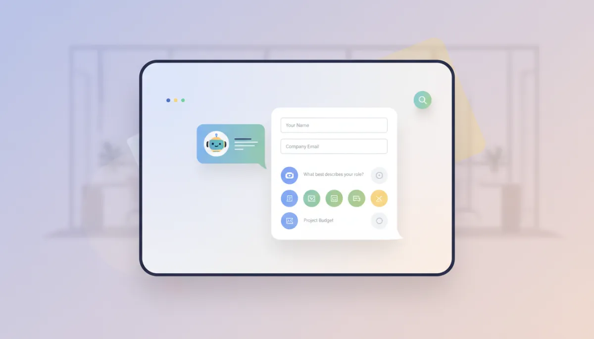 Widget de chat profesional capturando datos y calificando leads en un sitio web Widget de chat profesional capturando datos y calificando leads en un sitio web