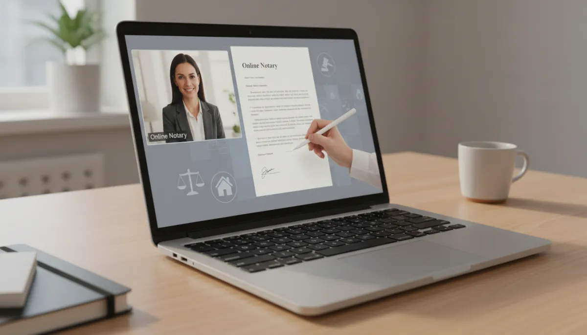 Digital real estate closing completed with an online notary over video Digital real estate closing completed with an online notary over video