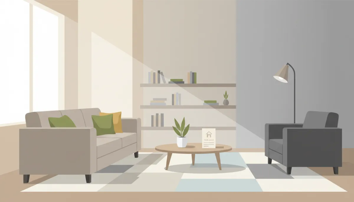 Beautifully staged living room in a Miramar home ready for showings