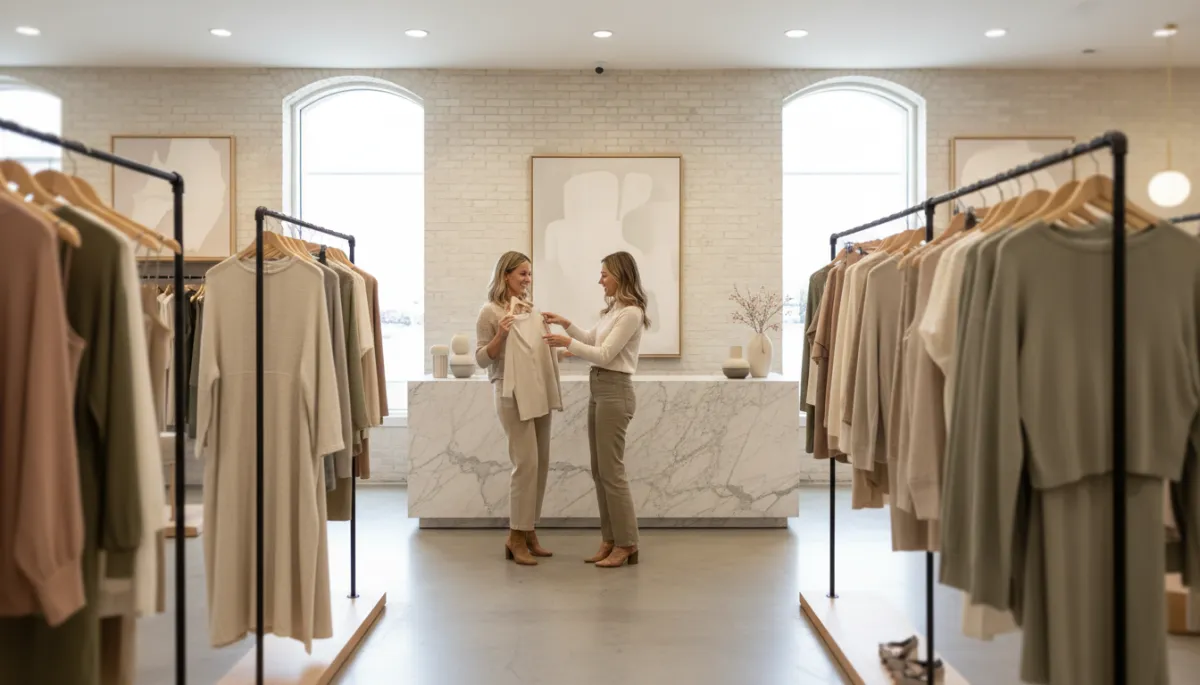Upscale boutique interior in Killeen with personal shopping experience