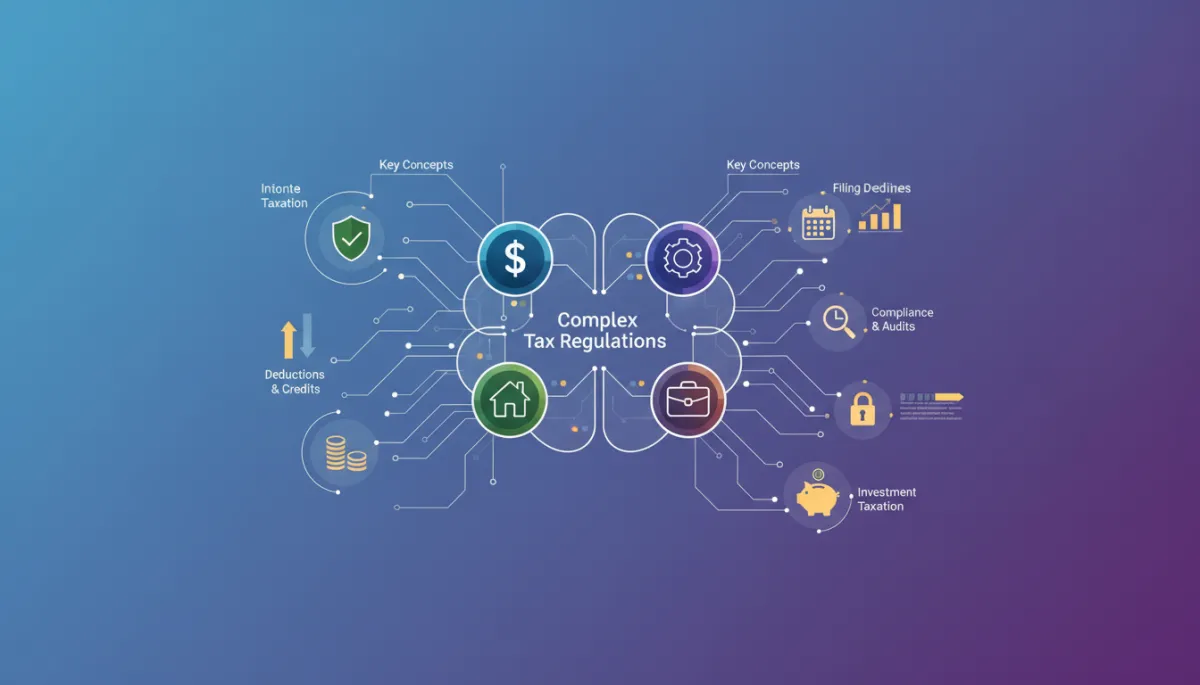 Add relevant visual aids or infographics that summarize key points and enhance understanding of complex tax regulations.. Style: Professional quality, photorealistic, high resolution