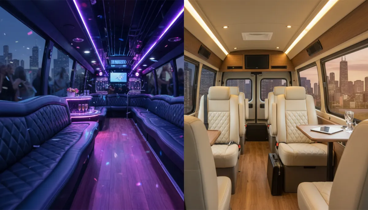 Party Bus vs. Sprinter Van: Choose Your Chicago Ride