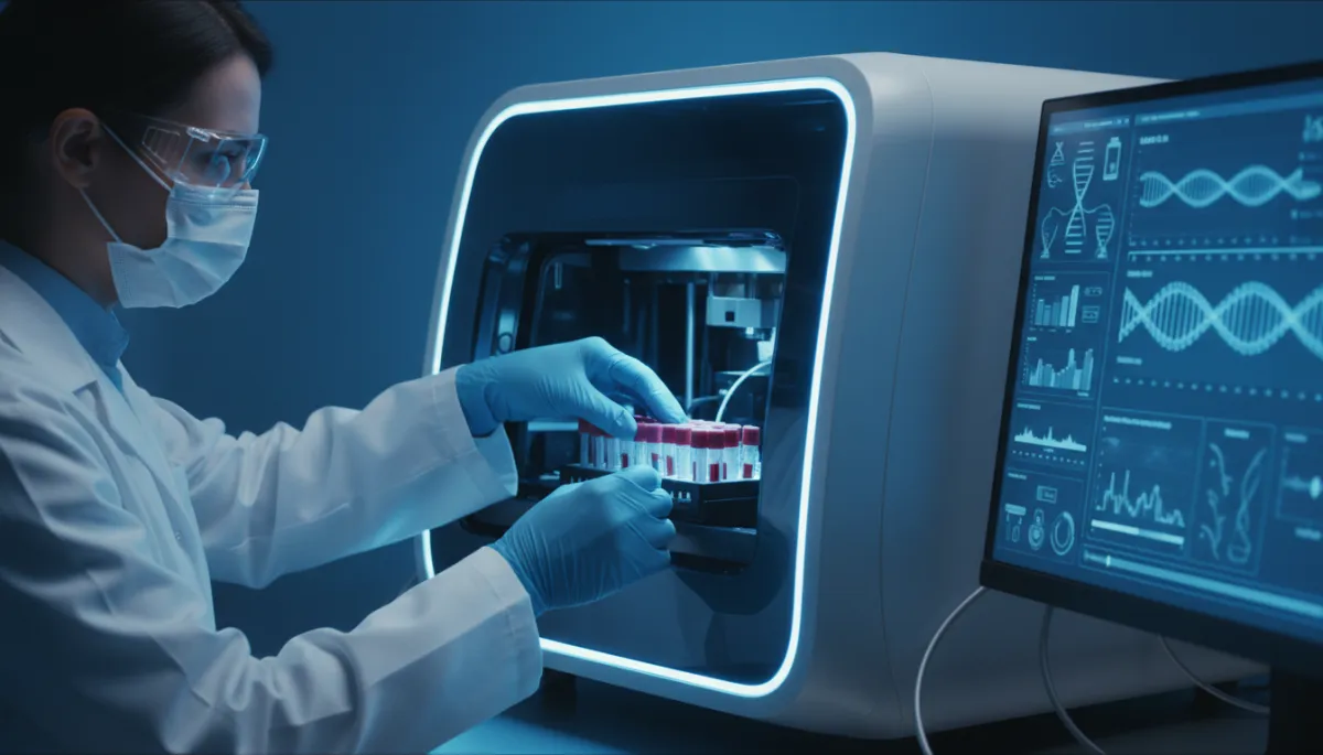 Scientist preparing blood samples for DNA and epigenetic analysis in a modern laboratory
