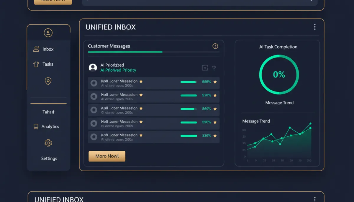 Unified AI-powered dashboard organizing customer communication and tasks