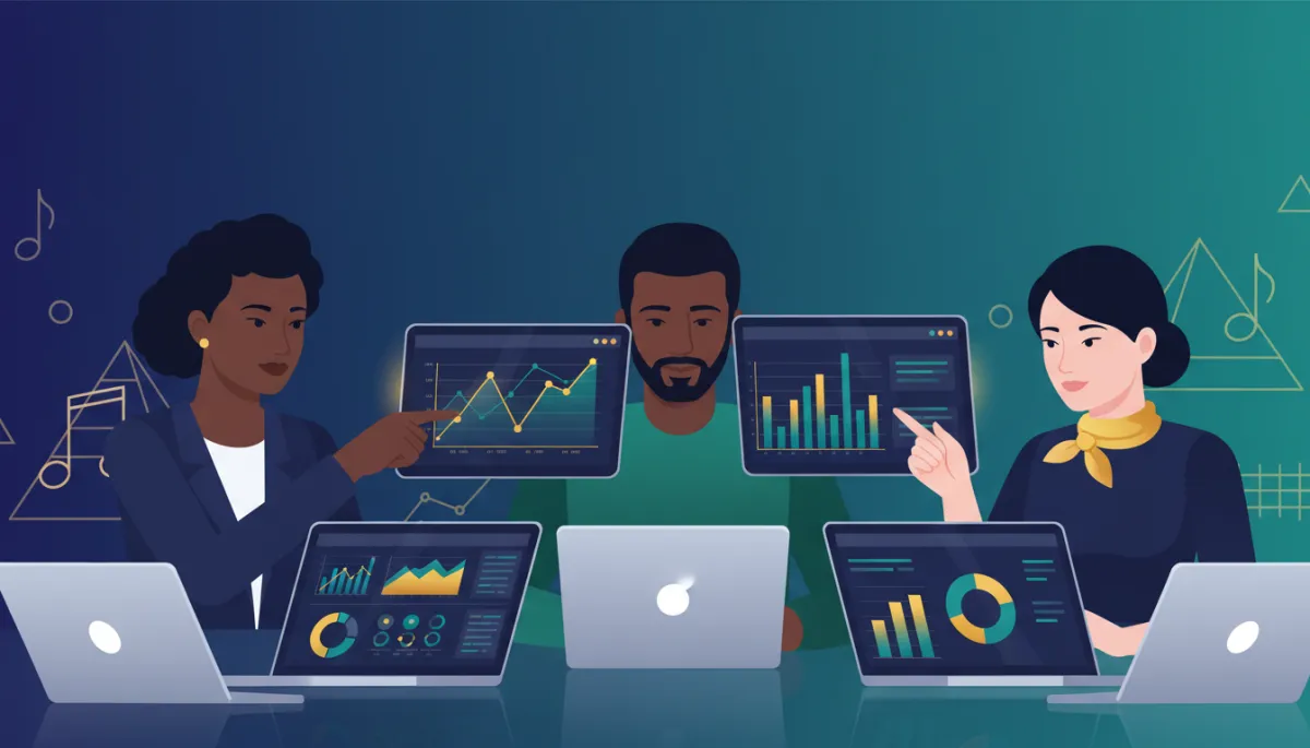 Memphis business owners reviewing AI-powered marketing and automation dashboards