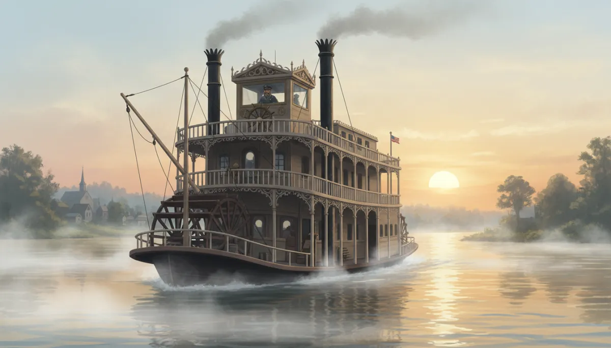 add in some relevant b-roll images throughout. Context: This is for a blog post about "The Riverboat Captain". Style: Professional quality, photorealistic, high resolution