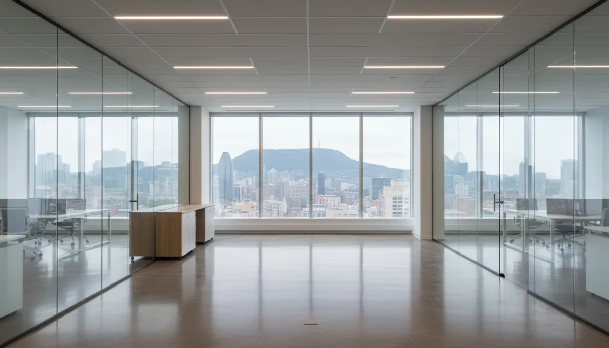 Espace commercial montréalais impeccablement nettoyé après construction