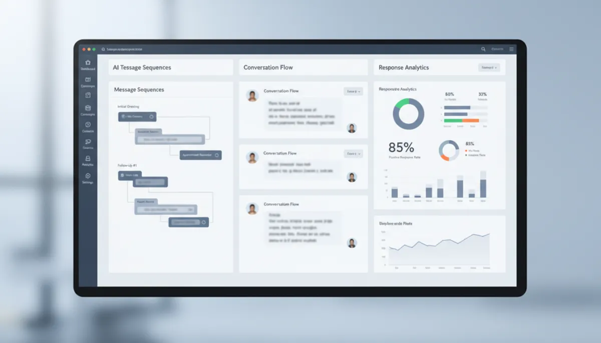 Dashboard showing automated messaging and customer follow-up analytics for a local business Dashboard showing automated messaging and customer follow-up analytics for a local business