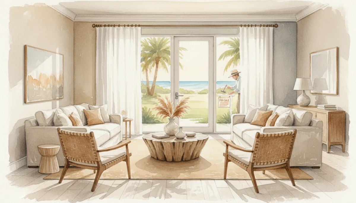 Freshly painted open-concept Sarasota home interior ready for real estate showings