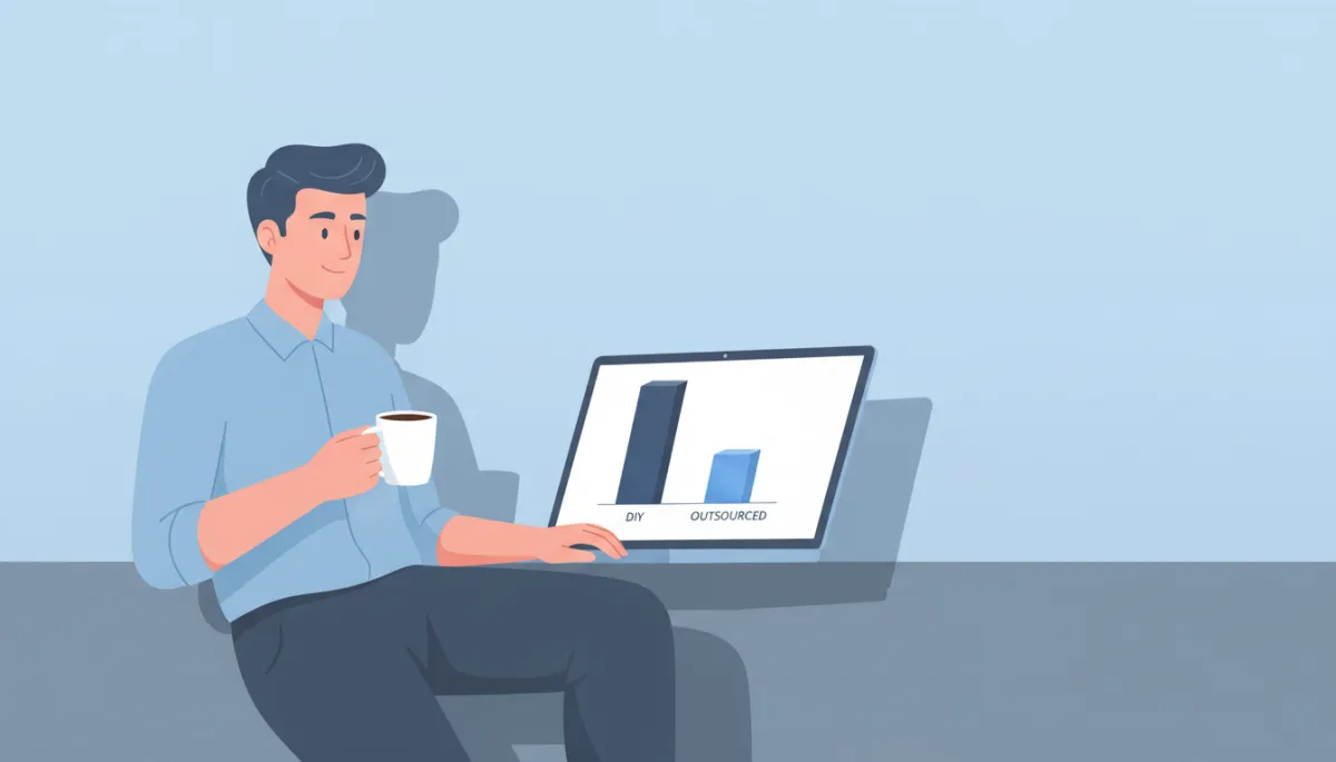 Comparison of time saved by outsourcing tasks